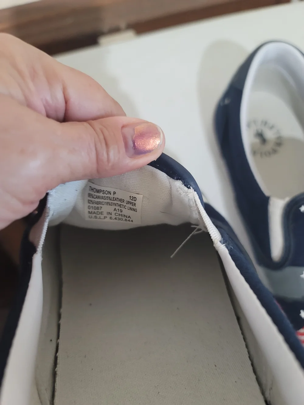 Ralph Lauren Navy Slip-On Sneakers with Nautical Bear & Lighthouse